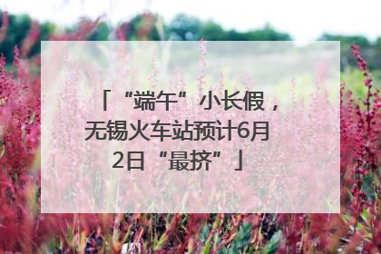 “端午”小长假，无锡火车站预计6月2日“最挤”