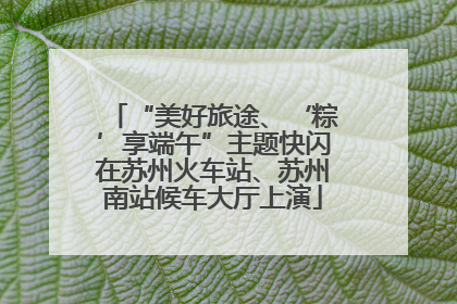 “美好旅途、‘粽’享端午”主题快闪在苏州火车站、苏州南站候车大厅上演