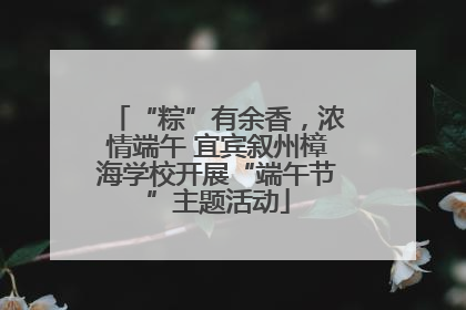 “粽”有余香，浓情端午 宜宾叙州樟海学校开展“端午节”主题活动