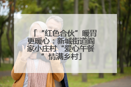 “红色合伙”暖胃更暖心：新城街道阎家小庄村“爱心午餐”情满乡村