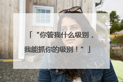 “你管我什么级别，我能抓你的级别！”