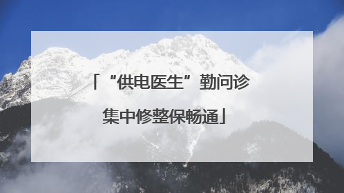 “供电医生”勤问诊 集中修整保畅通