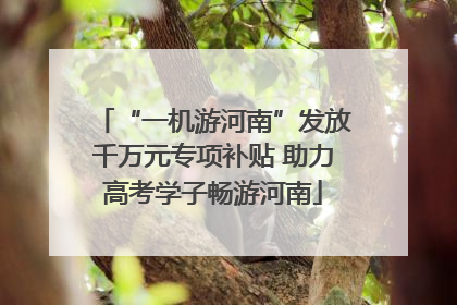 “一机游河南”发放千万元专项补贴 助力高考学子畅游河南