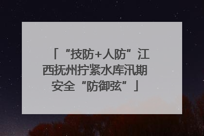 “技防+人防”江西抚州拧紧水库汛期安全“防御弦”