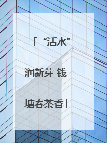 “活水”润新芽 钱塘春茶香