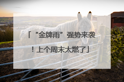 “金牌雨”强势来袭！上个周末太燃了