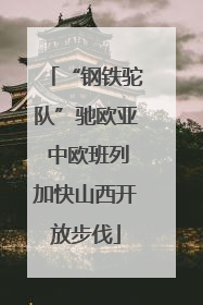 “钢铁驼队”驰欧亚 中欧班列加快山西开放步伐