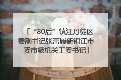 “80后”镇江丹徒区委副书记张蕾履新镇江市委市级机关工委书记
