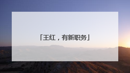 王红，有新职务