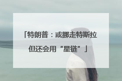 特朗普：或挪走特斯拉 但还会用“星链”