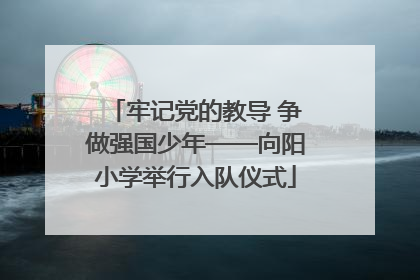 牢记党的教导 争做强国少年——向阳小学举行入队仪式