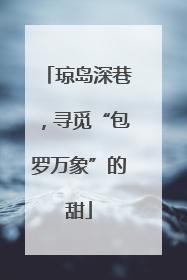琼岛深巷，寻觅“包罗万象”的甜