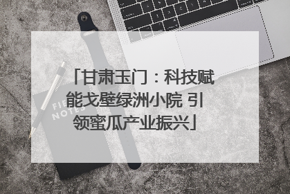甘肃玉门：科技赋能戈壁绿洲小院 引领蜜瓜产业振兴