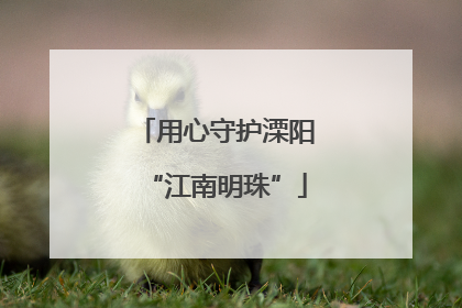 用心守护溧阳“江南明珠”