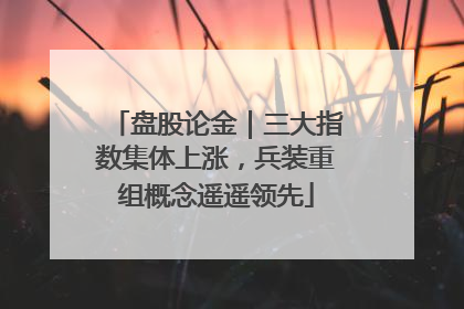 盘股论金｜三大指数集体上涨，兵装重组概念遥遥领先