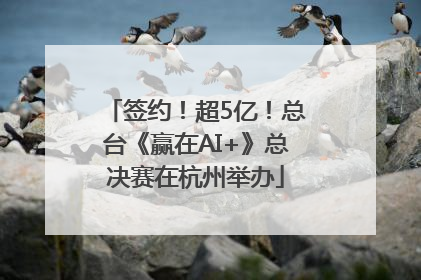 签约！超5亿！总台《赢在AI+》总决赛在杭州举办