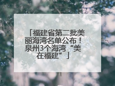 福建省第二批美丽海湾名单公布！泉州3个海湾“美在福建”