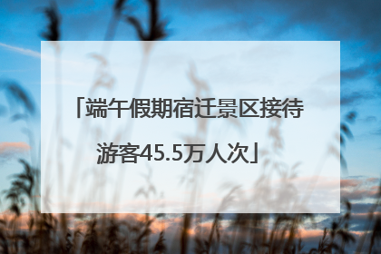 端午假期宿迁景区接待游客45.5万人次