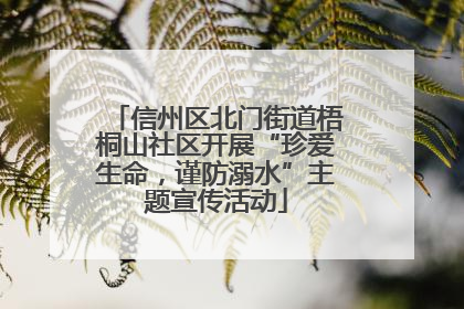 信州区北门街道梧桐山社区开展“珍爱生命，谨防溺水”主题宣传活动