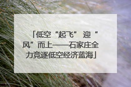 低空“起飞” 迎“风”而上——石家庄全力竞逐低空经济蓝海