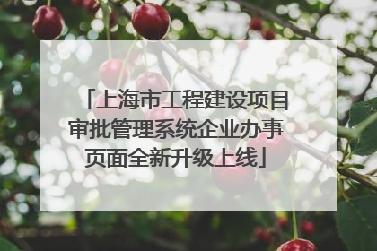 上海市工程建设项目审批管理系统企业办事页面全新升级上线