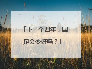 下一个四年，国足会变好吗？