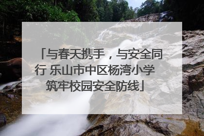 与春天携手，与安全同行 乐山市中区杨湾小学筑牢校园安全防线