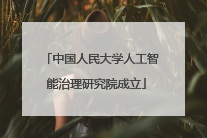 中国人民大学人工智能治理研究院成立