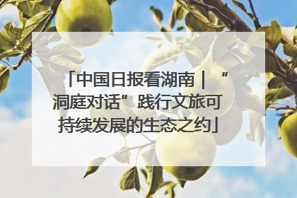 中国日报看湖南｜“洞庭对话”践行文旅可持续发展的生态之约