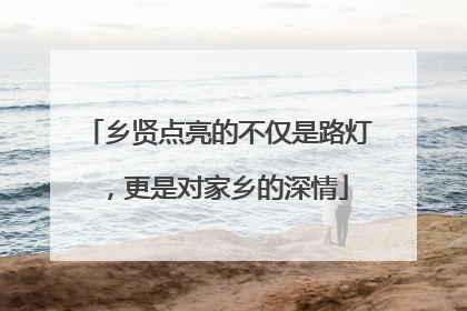 乡贤点亮的不仅是路灯，更是对家乡的深情