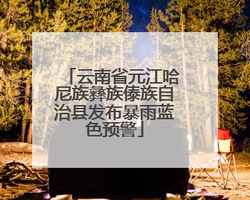 云南省元江哈尼族彝族傣族自治县发布暴雨蓝色预警