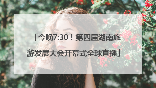 今晚7:30！第四届湖南旅游发展大会开幕式全球直播