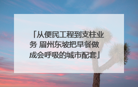 从便民工程到支柱业务 眉州东坡把早餐做成会呼吸的城市配套