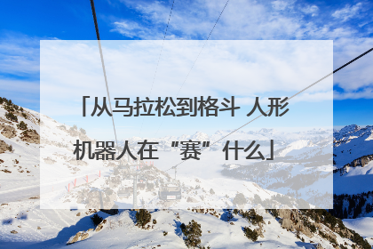 从马拉松到格斗 人形机器人在“赛”什么