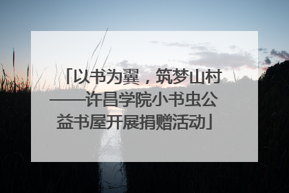 以书为翼，筑梦山村——许昌学院小书虫公益书屋开展捐赠活动