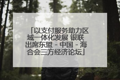 以支付服务助力区域一体化发展 银联出席东盟－中国－海合会三方经济论坛