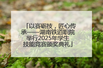 以赛砺技，匠心传承——湖南铁道职院举行2025年学生技能竞赛颁奖典礼