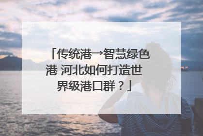 传统港→智慧绿色港 河北如何打造世界级港口群？
