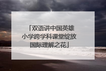 双语讲中国英雄 小学跨学科课堂绽放国际理解之花