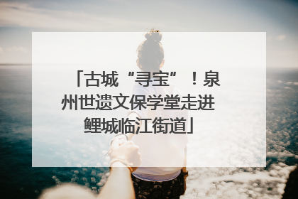 古城“寻宝”！泉州世遗文保学堂走进鲤城临江街道