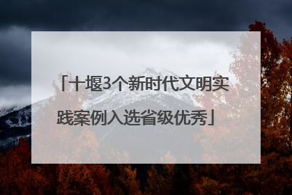 十堰3个新时代文明实践案例入选省级优秀