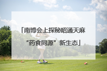 南博会上探秘昭通天麻“药食同源”新生态