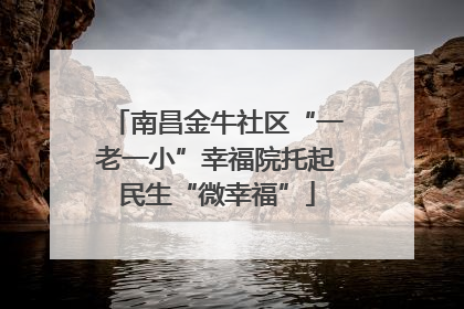 南昌金牛社区“一老一小”幸福院托起民生“微幸福”