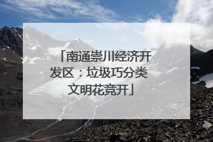 南通崇川经济开发区：垃圾巧分类 文明花竞开