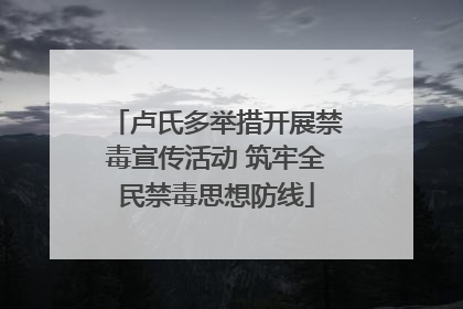 卢氏多举措开展禁毒宣传活动 筑牢全民禁毒思想防线