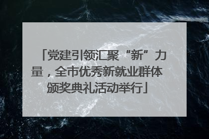 党建引领汇聚“新”力量，全市优秀新就业群体颁奖典礼活动举行