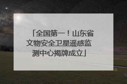 全国第一！山东省文物安全卫星遥感监测中心揭牌成立