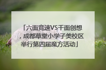 六面竞速VS千面创想，成都草堂小学子美校区举行第四届魔方活动
