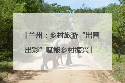 兰州：乡村旅游“出圈出彩”赋能乡村振兴