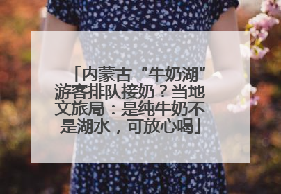 内蒙古“牛奶湖”游客排队接奶？当地文旅局：是纯牛奶不是湖水，可放心喝